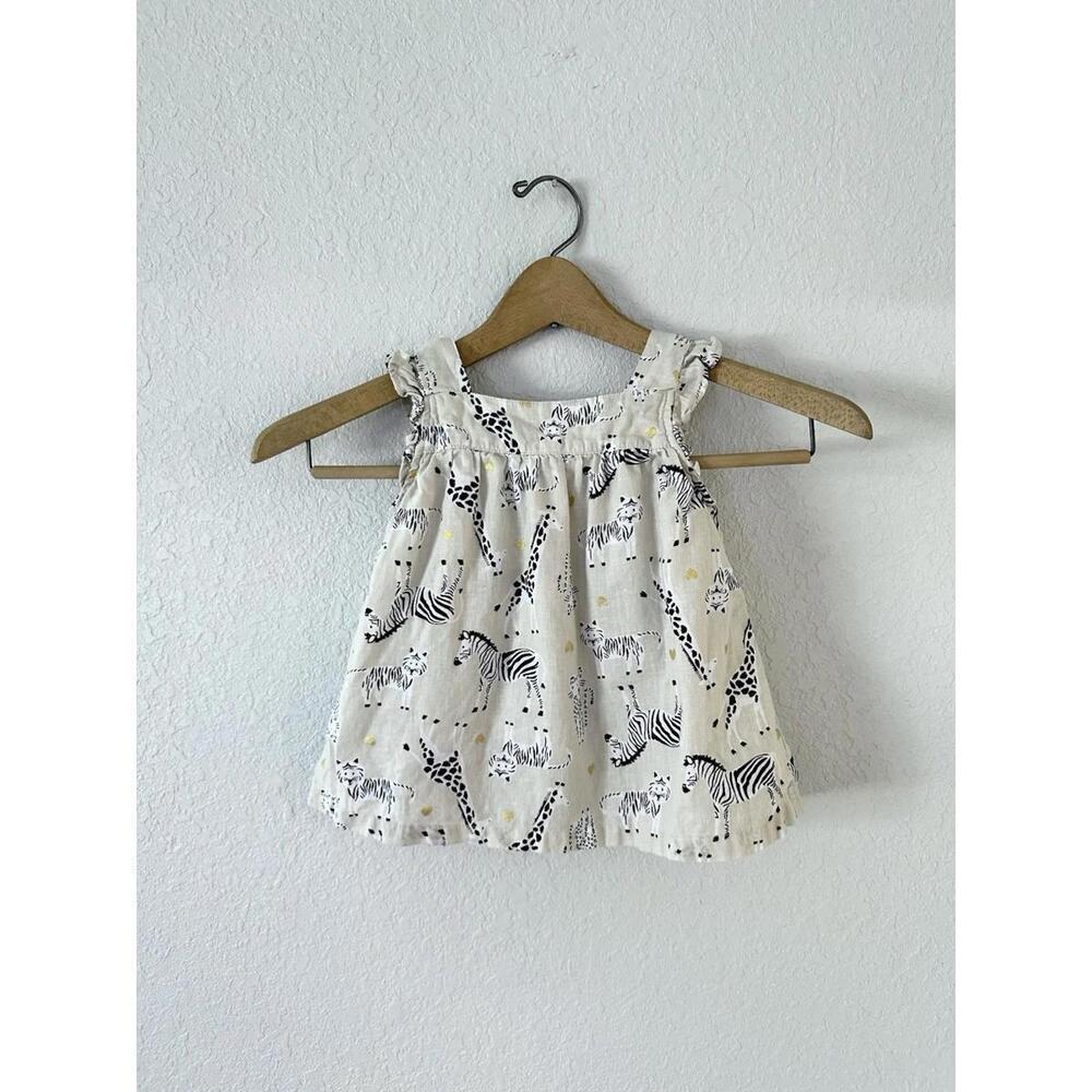 Koala Kids Girls Dress Tan Zebra Giraffe Leopard Safari Animal Print Dress 3T